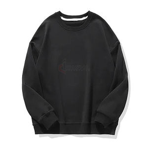 Pull en coton épais de haute qualité sweats unisexes surdimensionnés chauds avec logo personnalisé col rond streetwear pour hommes pour l'hiver - Product Image 4