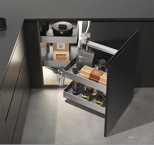 Cuisine moderne en mélamine sur mesure JY Project, couleur bois, pour hôtel et villa, design de luxe, armoires de cuisine en bois - Product Image 5