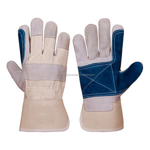 GUANTE DE TRABAJO DE SEGURIDAD DE palma completa, cuero Partido de vaca, con certificado CE, venta al por mayor y personalizado - Product Image 6
