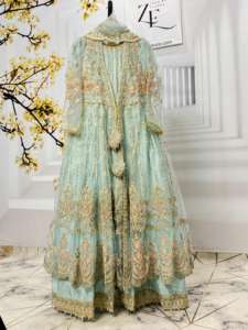 Traje Salwar de gasa pakistaní e indio de 3 piezas cosido Shalwar Kameez para bodas y fiestas - Product Image 2