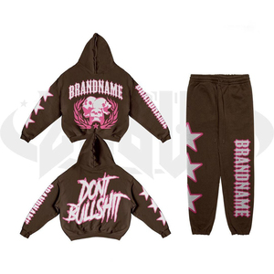 Conjunto de Chándal y Pantalones Deportivos Extra Grandes con Bordado Personalizado Unisex de Moda, Sudadera con Capucha de Manga Larga 100% Algodón Informal - Product Image 6