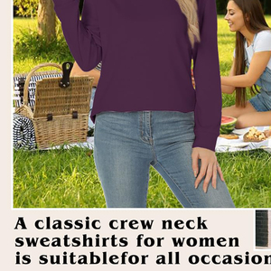 Sudaderas térmicas de tamaño personalizado para mujer, cuello redondo de manga larga con logotipo frontal para la temporada de invierno - Product Image 2