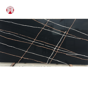 Dalles modernes de quartz noir Calacatta de haute qualité Grands comptoirs de cuisine en pierre artificielle Plateaux de table de villa Mur de qualité supérieure - Product Image 2