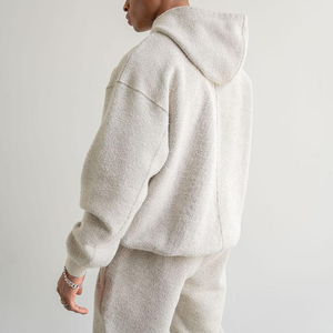 เสื้อมีฮู้ดผ้าฟลีซสำหรับผู้ชายเสื้อฮู้ดผ้าฝ้าย100% โอเวอร์ไซส์ออกแบบโลโก้ได้ตามต้องการ - Product Image 3