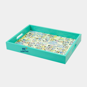 Plateau de boisson en laque MDF écologique de haute qualité avec des conceptions personnalisées pour un usage domestique - Product Image 1