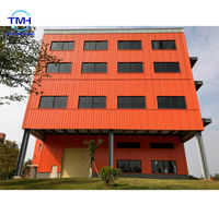 Bâtiment de bureaux préfabriqué en structure métallique, construction commerciale multi-étages sur mesure avec ossature métallique préfabriquée et villa