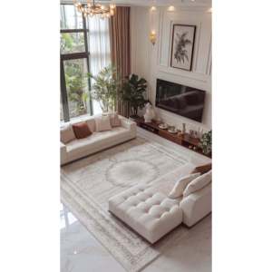 พรมอะคริลิคขายส่ง SARDUNYA SR005 สีน้ำตาล พรมตุรกีทอมือสำหรับห้องนั่งเล่น โครงการโรงแรม - Product Image 1