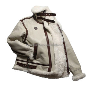 Chaqueta de Cuero de Piel de Oveja Blanca para Hombre, Nueva, Premium, OEM 2026, Ecológica, Resistente al Viento, con Calefacción, para Invierno, 100% Alta Calidad, MOQ Bajo - Product Image 4