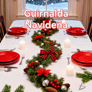 Guirnalda Navideña de Lujo de 2.7m con Follaje Artificial y Lazos Rojos para Puerta Principal, Bodas y Fiestas, Material de PVC y Tela - Product Image 4