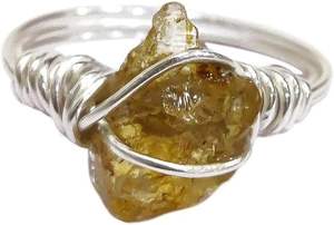 แหวนผู้หญิงดีไซน์เรียบง่าย ประดับพลอยซิทรินธรรมชาติ ประจำเดือนพฤศจิกายน วงแหวนเงินแท้ 925 ทำมือ เหมาะสำหรับเป็นของขวัญคริสต์มาส - Product Image 3