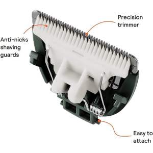 Tondeuse électrique pour le corps et les poils pubiens avec lame en céramique, accessoires inclus - Product Image 6