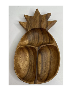 Bol de service d'ananas en bois de haute qualité bol de fruits en bois d'acacia en forme d'ananas fabriqué à la main - Product Image 2