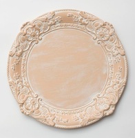 Assiette de présentation décorative artisanale de luxe en fer, écologique, compatible lave-vaisselle, personnalisable, élégance intemporelle pour la maison