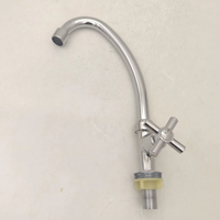 Robinet de cuisine et de salle de bain en ABS, vente en gros, à poignée unique, avec col long, évier de lavabo, noyau de valve en céramique, robinets d'évier de lavabo