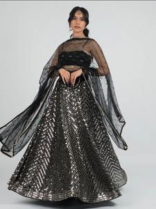 Lehenga Choli-ropa de fiesta festiva de la mejor calidad, trabajo de secuencia bordada de Georgette, último diseñador, 2022 - Product Image 4