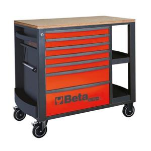 BETA Mobile Roller Cab con 7 cajones y estantes laterales Gabinete de herramientas Producto - Product Image 2