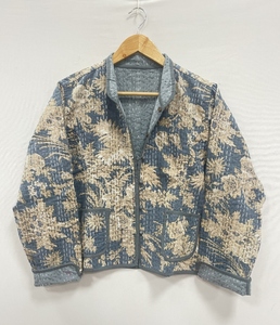 Veste d'hiver bohème unisexe en coton Kantha fait à la main manteau court Kantha à fleurs indiennes avec pardessus Style bohème pour femmes - Product Image 3