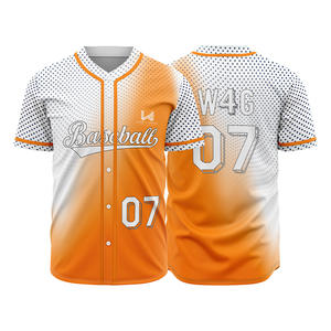 Vêtements de sport personnalisés, séchage rapide, baseball, haute qualité, 100 % polyester, maillots de baseball à boutons, uniforme, livraison à faible coût - Product Image 3