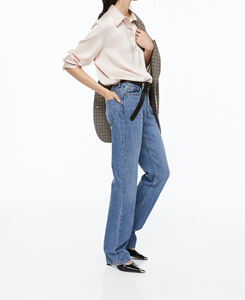 เสื้อผู้หญิงลำลองแขนยาวปกกระดุมสีทึบเสื้อเชิ้ตสตรีทแวร์ผ้าคอตตอนผ้าลินินทรงหลวมสำหรับผู้หญิง - Product Image 5