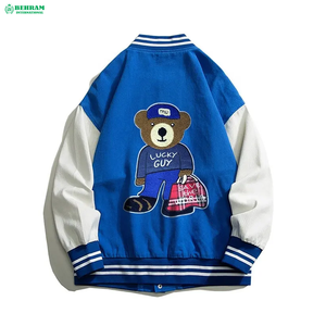 Fabricant OEM Veste universitaire Letterman pour hommes de haute qualité à col montant en toile à la mode en vente - Product Image 5