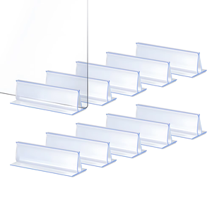 Soporte de letrero de gran oferta, plástico transparente, PVC, etiqueta de precio de publicidad, soportes de letrero Supergrip de marketing con adhesivo inferior - Product Image 5