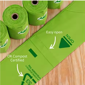 Venta caliente Ecológico de alta calidad OEM Logotipo personalizado Impreso Biodegradable Bolsas de basura para perros al por mayor Bolsa de caca de perro mascota - Product Image 1