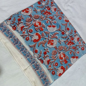 Tissu en coton imprimé à la main 100% Designs indiens traditionnels Vêtements et textiles artisanaux de nombreuses couleurs - Product Image 2