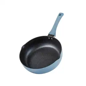 高品质越南制造24厘米大小的圆锅，用于火焰烹饪或烤箱铝不粘涂层