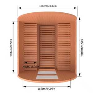 Sauna extérieur en cèdre rouge canadien avec vue panoramique - Product Image 2