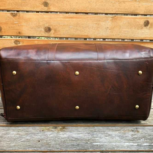 กระเป๋าหนังแท้ใส่ได้ทั้งชายและหญิงสีน้ำตาลโบราณสำหรับเดินทางยิมท่องเที่ยววันหยุดสุดสัปดาห์โลโก้ตามสั่งโพลีเอสเตอร์กีฬา - Product Image 5