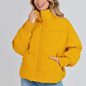 Chaqueta acolchada de invierno de nuevo diseño para mujer, ropa de mujer con cremallera personalizada, chaquetas acolchadas transpirables para mujer - Product Image 1