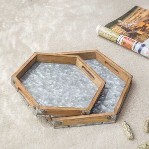 Handmade Acacia Wood <b>round</b> <b>Serving</b> <b>Tray</b> Customizable Modern European Style for Home and Restaurant Use - Product Image 4