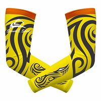 Mangas de compresión personalizadas de seda helada holográficas reflectantes con estampado, transpirables y ecológicas para ciclismo al aire libre en verano