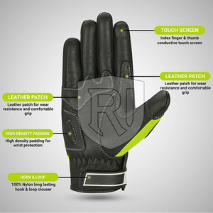 ถุงมือมอเตอร์ไซด์หนังระบายอากาศได้ดีสำหรับแข่งถุงมือขี่มอเตอร์ไซค์สไตล์ใหม่ออกแบบได้ตามต้องการ - Product Image 3