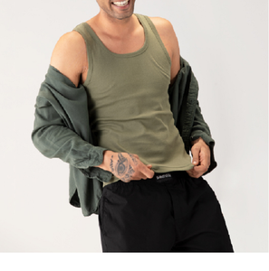 เสื้อกล้ามผ้าฝ้าย100% สำหรับผู้ชายเสื้อผ้าออกกำลังกายแบบลำลองพร้อมผลการซักจากบังคลาเทศ - Product Image 3