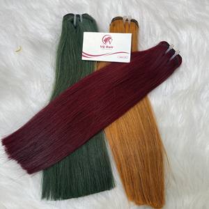 Venta al por mayor de cabello VQ Laura 100% humano liso natural Remy de Vietnam 10A virgen con doble trama a máquina y trama de encaje HD, varias opciones - Product Image 2