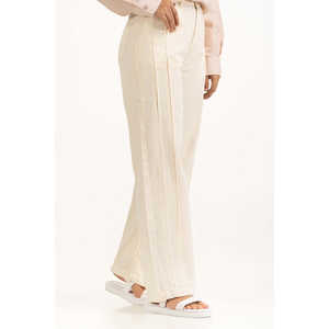 Pantalones Palazzo de Pierna Ancha y Corte Recto de Cintura Alta WM-NDJ-SS25-010, Pantalones Estilo Cargo de Tela Oxford Transpirable con Efecto Arrugado - Product Image 1