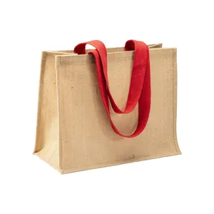 Borse in Juta Personalizzate con Manici Colorati, Gadget Promozionali Personalizzabili - Product Image 3