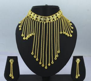 Necklace With Earrings <b>Jewellery</b> <b>Set</b> Goldplated Pure Brass High Quality Uae Dubai Necklace Design Necklace <b>Jewellery</b> <b>Set</b> - Product Image 1