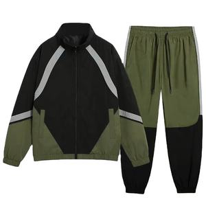 Ensemble de survêtement coupe-vent d'hiver OEM unisexe, jogging, 100% coton, coupe-vent, respirant, veste, pantalon cargo, vêtements de sport, doublure en polaire - Product Image 3