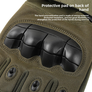 Gants de moto en coton polyester garde d'articulation dure fermeture sécurisée du poignet doublure antidérapante respirante pour les Sports de plein air - Product Image 4