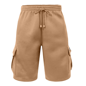 Pantalones Cortos Cargo Elásticos Transpirables al por Mayor para Hombre, 100% Algodón, Diseño Liso, de Alto Gramaje, de Secado Rápido, Ideales para Gimnasio, OEM - Product Image 1