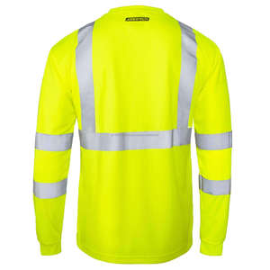 Camiseta de Trabajo Transpirable de Manga Corta y Larga de Alta Visibilidad con Reflectivo para Seguridad Vial para Hombre - Product Image 5