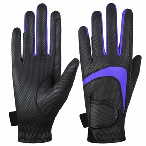 Gants d'équitation d'hiver professionnels pour hommes en cuir anti-fissures avec écran tactile et fermeture auto-agrippante, doigts complets - Product Image 1
