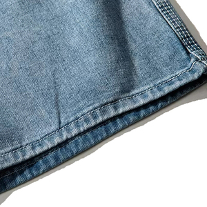 Pantalones cortos de mezclilla holgados lavados con ácido Vintage personalizados de alta calidad, ropa de calle de Color sólido, pantalones cortos de mezclilla Cargo para hombre - Product Image 6