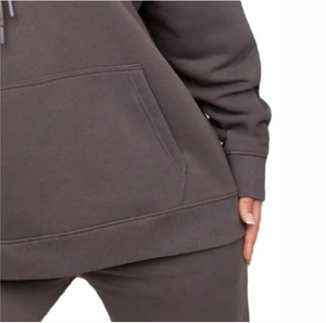 Sudadera con Capucha para Mujer, Hombros Caídos, Mangas Largas, 100% Algodón Felpa, Transpirable, Secado Rápido, Ecológica, Resistente al Viento, con Logotipo Frontal - Product Image 5
