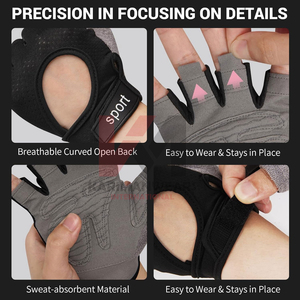 Youth Bicycle Gloves <b>Kids</b> Cartoon Half Finger Cycling Gloves With Gel Pad Children <b>Bike</b> Sports BY KARIMAN MANUFACTURING - Product Image 6