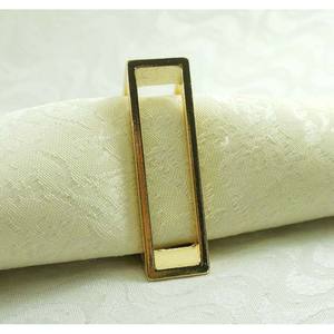 Servilletero DE MESA DE BODA opuesto de dos hojas naturales personalizado con logotipo personalizado de hierro ecológico de diseño moderno de plata de alta calidad - Product Image 5