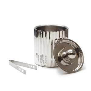 Cubo de hielo martillado de acero inoxidable, Cubo de vino tinto, suministros para fiestas, Cubo de champán de Metal de forma redonda - Product Image 2