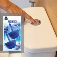 Relevi Liquid Rim Block 2x40g Bleu Désodorisant Continu 6348 Surfactants Anioniques Offre une Action Nettoyante Continue Anti-Odeur